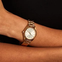 CODHOR Montre Sandy Blanc cadran doré fond blanc bracelet alliage doré Discount