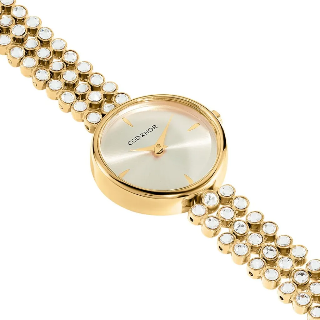 CODHOR Montre Stella Doré cadran doré fond doré bracelet alliage doré Discount