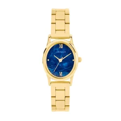 CODHOR Montre Suzanne Bleu cadran doré fond bleu bracelet acier doré Best