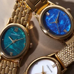 CODHOR Montre Suzanne Vert cadran doré fond vert bracelet alliage doré Hot