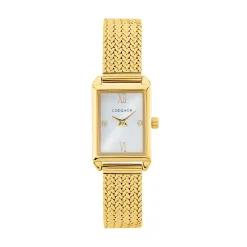 CODHOR Montre Suzy Blanc cadran doré fond blanc bracelet acier doré Best