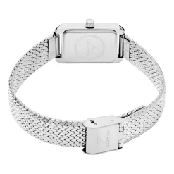 CODHOR Montre Suzy Blanc cadran argenté fond blanc bracelet acier argenté Clearance
