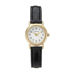 CODHOR Montre Veronique Blanc cadran doré fond blanc bracelet synthétique noir Sale