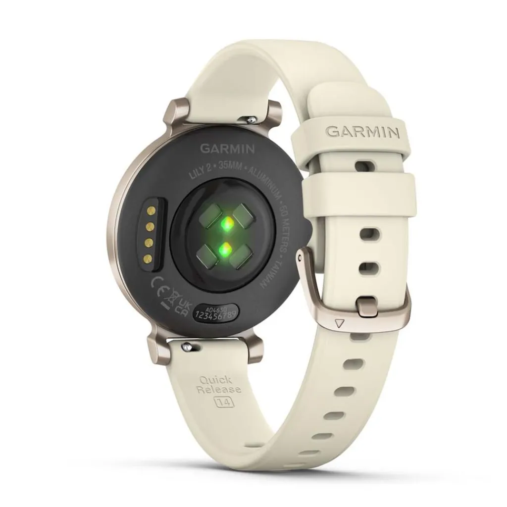 GARMIN Montre Connectée Lily 2 Crème cadran crème fond crème bracelet silicone crème Discount