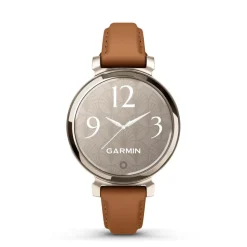 GARMIN Montre Connectée Lily 2 Crème cadran cr&egrave;me fond cr&egrave;me bracelet cuir camel Online