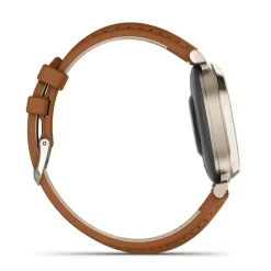 GARMIN Montre Connectée Lily 2 Crème cadran crème fond crème bracelet cuir camel Online