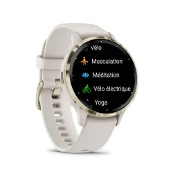 GARMIN Montre Connectée Venu 3 cadran ivoire bracelet silicone ivoire Discount