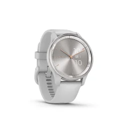 GARMIN Montre Connectée Vivomove Trend cadran argenté fond personnalisable bracelet silicone gris Hot