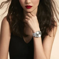 GARMIN Montre Connectée Vivomove Trend cadran argenté fond personnalisable bracelet silicone gris Hot