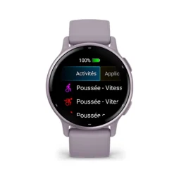 GARMIN Montre Connectée vivoactive 5 cadran mauve fond personnalisable bracelet silicone mauve Online