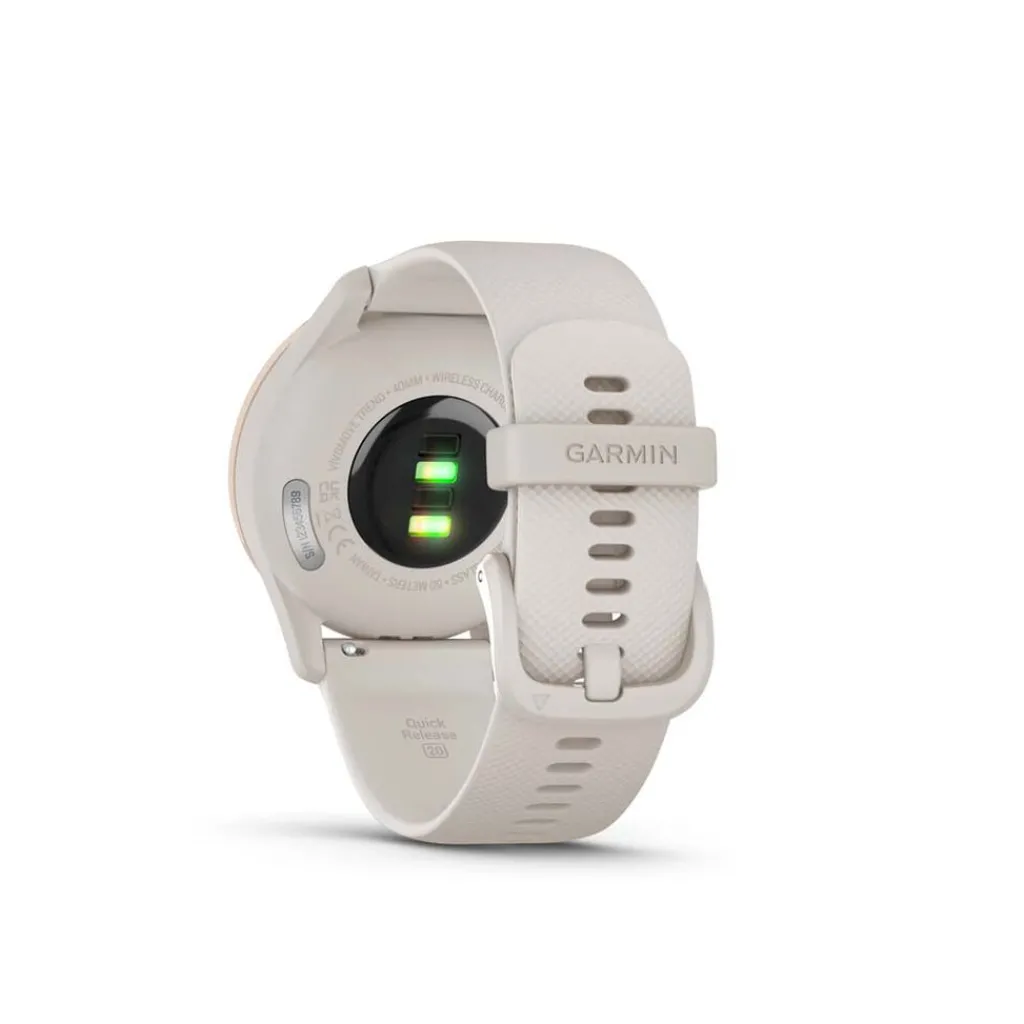 GARMIN Montre Connectée Vivomove Trend cadran ivoire fond personnalisable bracelet silicone ivoire Outlet