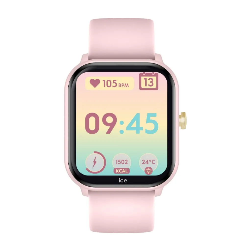 ICE WATCH Montre Connectée Smart Junior 2.0 cadran rose bracelet silicone rose