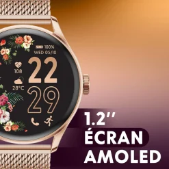 ICE WATCH Montre Connectée Smart 2.0 cadran rose bracelet métal rose Sale