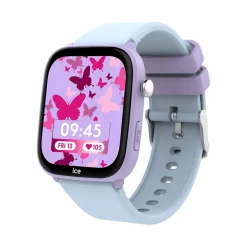 ICE WATCH Montre Connectée Smart Junior 3.0 Find My cadran parme bracelet silicone bleu sky Best