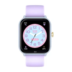 ICE WATCH Montre Connectée Smart Junior 2.0 cadran bleu sky bracelet silicone violet Discount