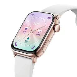 ICE WATCH Montre Connectée Smart 3.0 cadran bicolore doré / rose bracelet plastique blanc Outlet