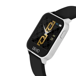 LIU JO Montre Connectée Smartwatch Energy cadran gris bracelet silicone noir Best