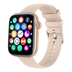 TEKDAY Montre Connectée cadran bicolore doré / rose bracelet silicone rose Best