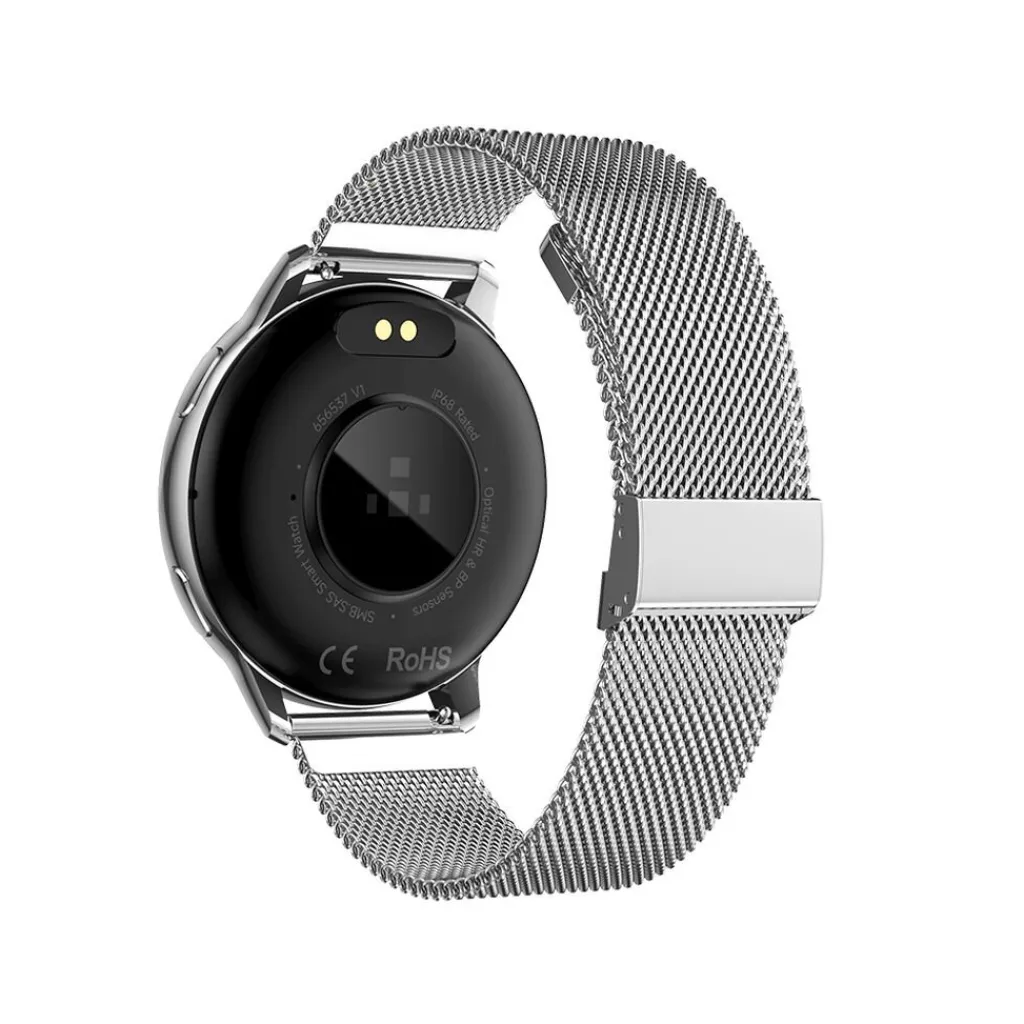 TEKDAY Montre Connectée cadran argenté bracelet acier argenté Discount