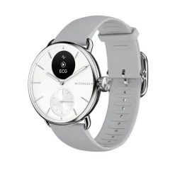 WITHINGS Montre Connectée Scanwatch 2 cadran argenté bracelet silicone gris Sale