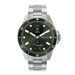 WITHINGS Montre Connectée Scanwatch Nova cadran argenté bracelet acier argenté Best