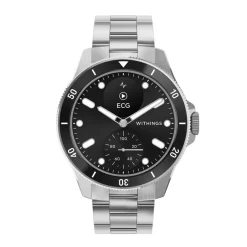 WITHINGS Montre Connectée Scanwatch Nova cadran argenté bracelet acier argenté Outlet