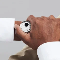 WITHINGS Montre Connectée Scanwatch 2 cadran argenté bracelet silicone gris Outlet