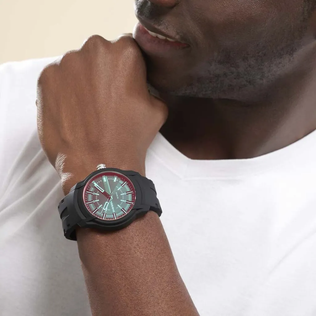 DIESEL Montre Armbar Rig Noir Discount