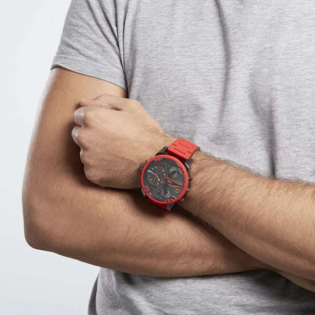 DIESEL Montre Mr Daddy 2.0 Divers cadran gris fond gunmetal bracelet acier gris Hot