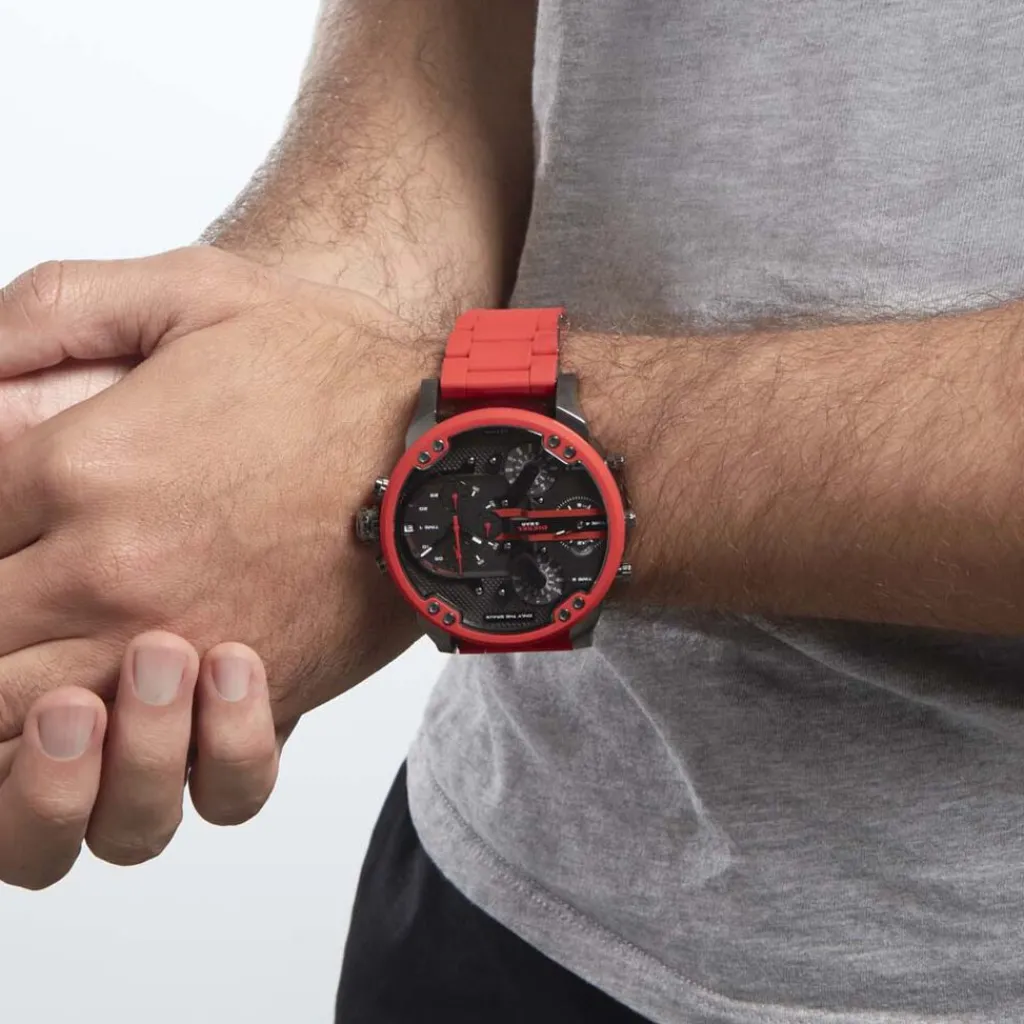 DIESEL Montre Mr Daddy 2.0 Divers cadran gris fond gunmetal bracelet acier gris Hot