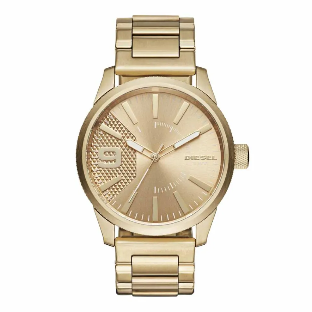 DIESEL Montre Nsbb Champagne cadran doré fond doré bracelet acier doré Sale