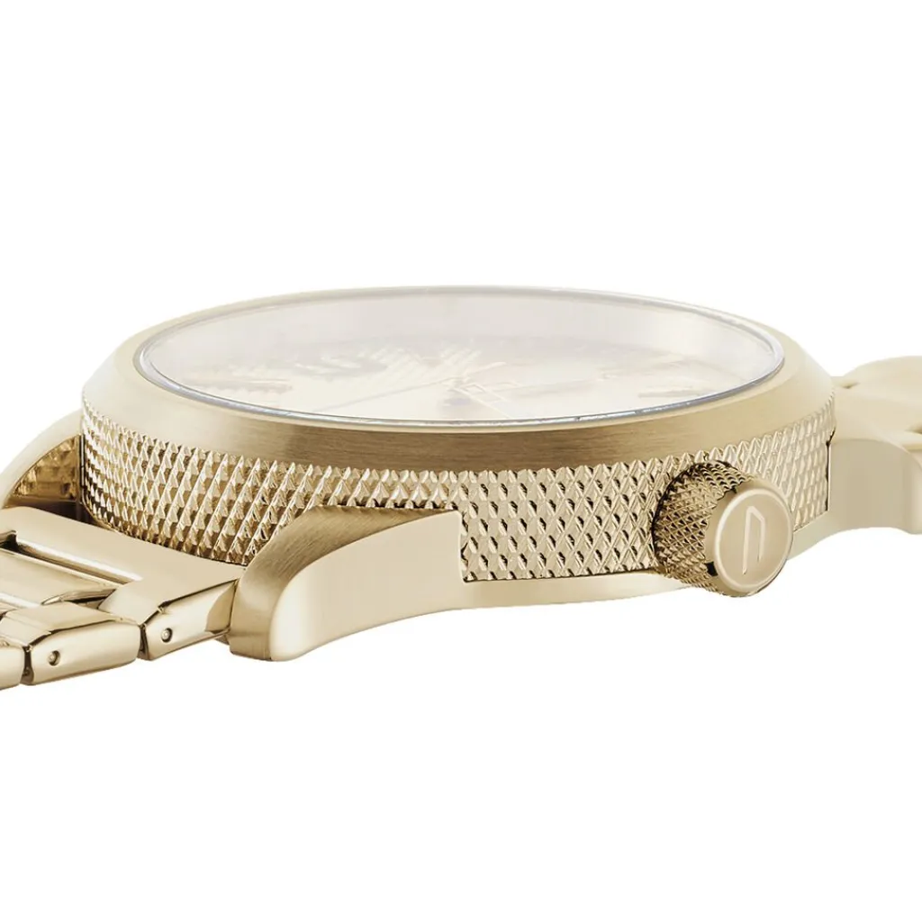 DIESEL Montre Nsbb Champagne cadran doré fond doré bracelet acier doré Sale
