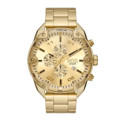 DIESEL Montre Spiked Doré cadran doré fond doré bracelet acier doré Clearance