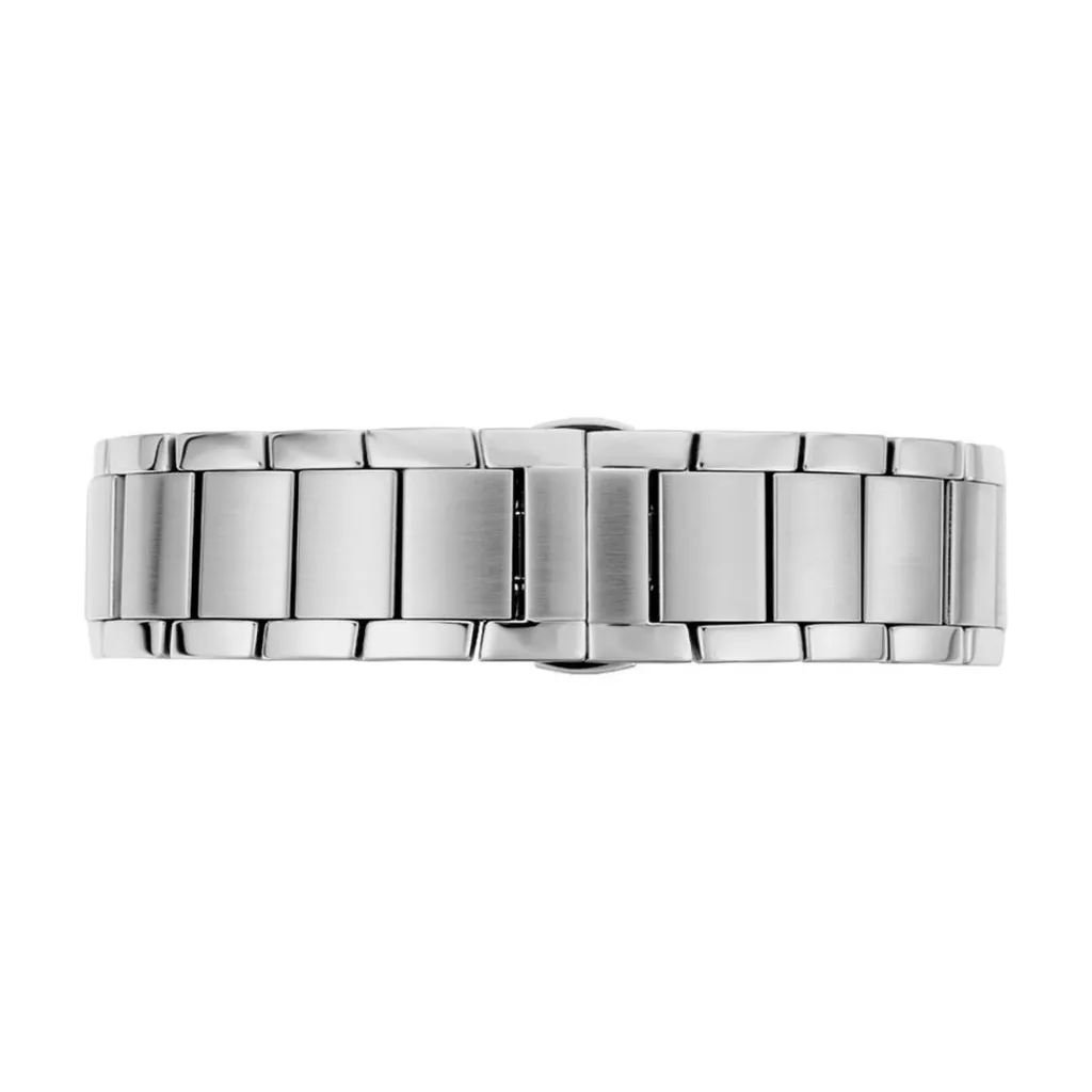 EMPORIO ARMANI Montre Bleu cadran argenté fond bleu bracelet acier argenté Online