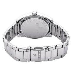 FESTINA Montre Boyfriend Vert cadran argenté fond vert bracelet acier argenté Outlet