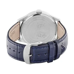 FESTINA Montre Classics Bleu cadran argenté fond bleu bracelet cuir bleu Clearance
