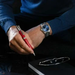 FESTINA Montre Classics Bleu cadran argenté fond bleu bracelet acier argenté Outlet