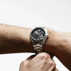 FESTINA Montre Classics Noir cadran argenté fond noir bracelet acier argenté Best