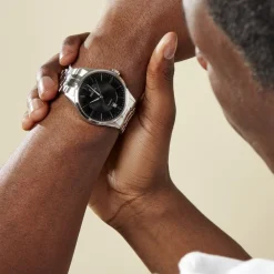 FESTINA Montre Classics Noir cadran argenté fond noir bracelet acier argenté Online