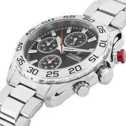 FESTINA Montre Junior Fond Noir cadran argenté fond noir bracelet acier argenté Outlet