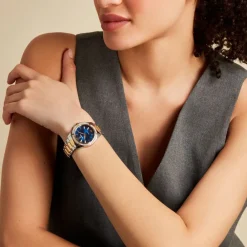 FESTINA Montre Mademoiselle Bleu cadran argenté fond bleu bracelet acier bicolore Online