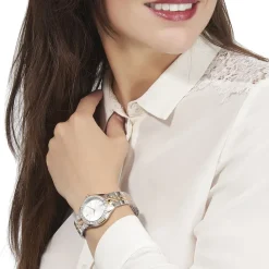 FESTINA Montre Mademoiselle Blanc cadran bicolore fond blanc bracelet acier argenté Sale