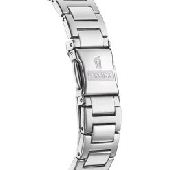 FESTINA Montre Mademoiselle Bleu cadran argenté fond bleu bracelet acier argenté Outlet