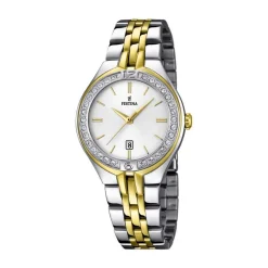 FESTINA Montre Mademoiselle Blanc cadran bicolore fond argenté bracelet acier bicolore Online