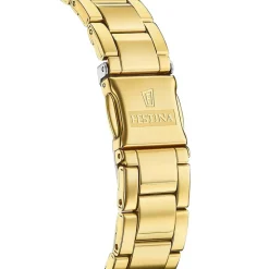 FESTINA Montre Mademoiselle Argenté cadran doré fond argenté bracelet acier doré Best