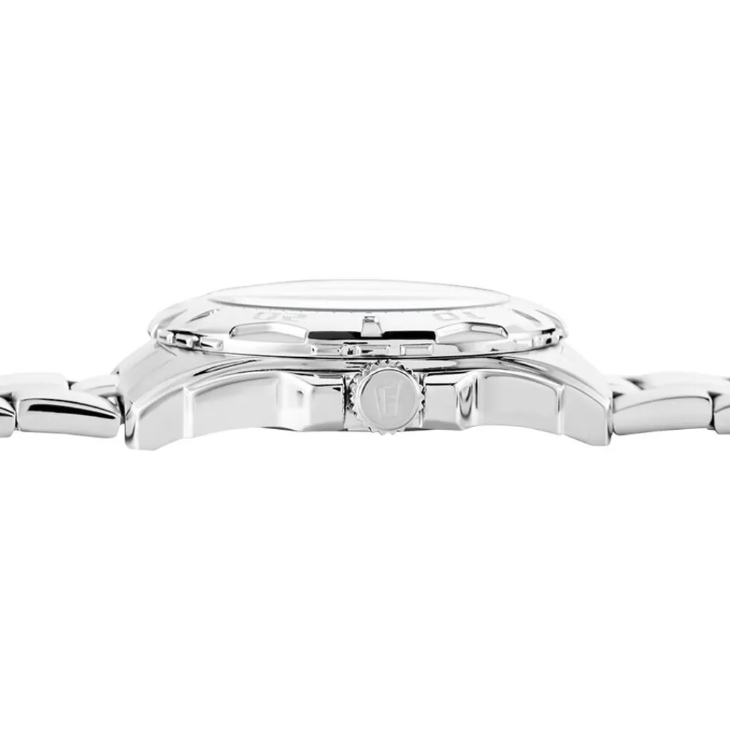 FESTINA Montre Multifonctions Bleu cadran argenté fond bleu bracelet acier argenté Discount