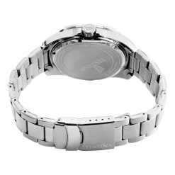 FESTINA Montre Multifonctions Noir cadran argenté fond noir bracelet acier argenté Online