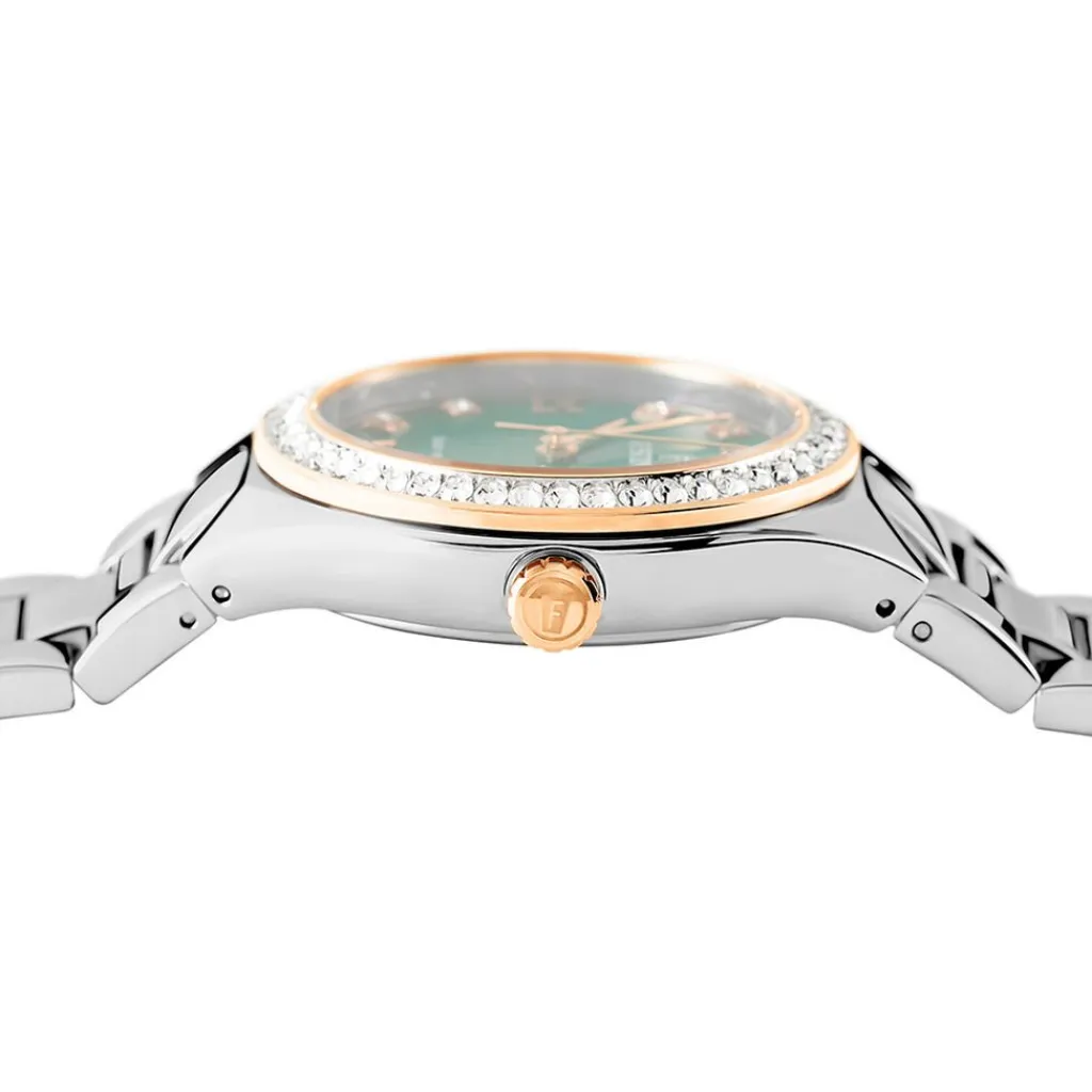 FESTINA Montre Solar Energy Vert cadran argenté fond vert bracelet acier argenté Online