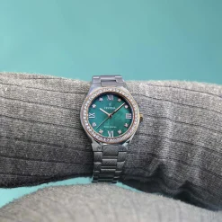 FESTINA Montre Solar Energy Vert cadran argenté fond vert bracelet acier argenté Online