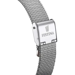 FESTINA Montre Squelette cadran argenté fond bicolore bracelet acier argenté New